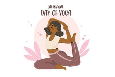 Day of Yoga Illustration body day exercise fitness illustration meditation poses position posture sport vector yoga