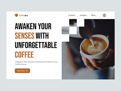 Hero section - Coffee Shop coffee shop ecommerce ui website