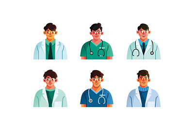 Doctor Character Avatar Set uniform