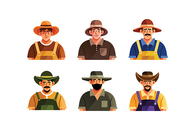 Farmer Character Avatar Set hat