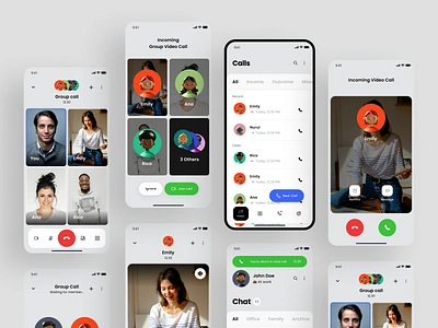 Chatinc - Message App UI KIT app design call call app calling calling app chat chat app chatting facetime message message app mobile mobile app mobile app design video call whatsapp