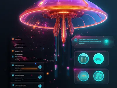 【申焯栢ai設計作品】Futuristic Website UI deesign v1 ai ai art digital art midjourney midjourney art 申焯栢