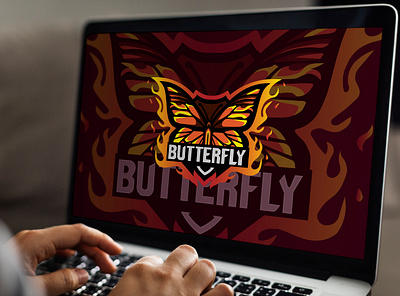 Butterfly Mascot Logo animation branding butterfly logo design gaming logo graphic design illustration logo mascot pattern typography ui ux vector