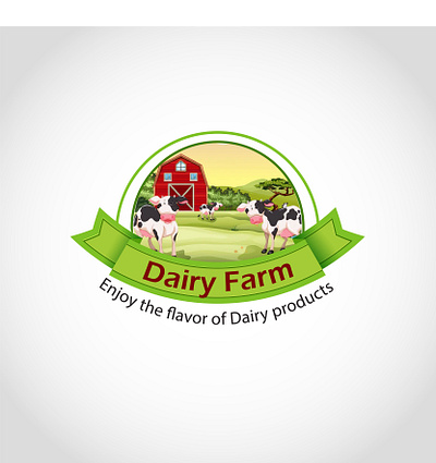 dairy farm logo 3d animation brand identity branding design graphic design illustration logo motion graphics ui unique logo ux vector