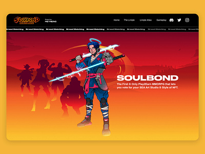 Soulbond design game ui illustration layout nft ui visual design website