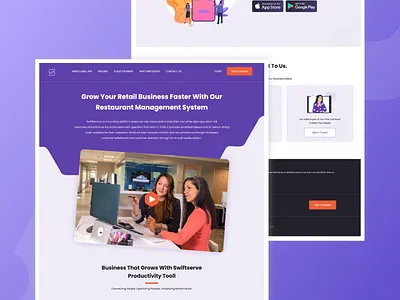 Pos landing Page design landing page minimal ui ux
