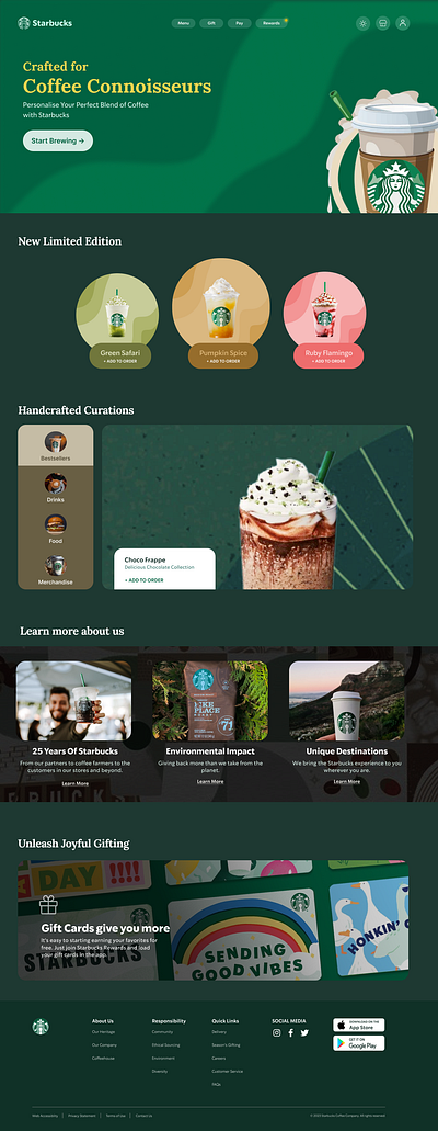 Starbucks Redesign coffee design figma modern design spatial design starbucks redesign ui design