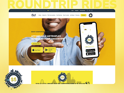 Roundtrip Rides 🚕 app design graphic design illustration logo ride web design typography ui vector web design