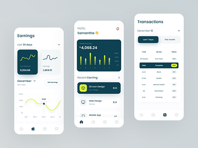 Income Management - Mobile App dashboard design illustration income management app rizki agus ui ui design ux design