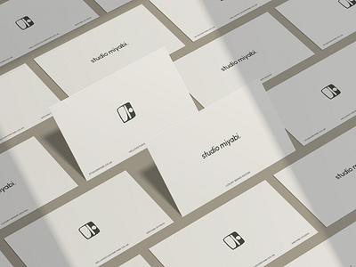 Business Card Concepts For Studio Miyabi brand assets brand design brand direction brand identity brand mark branding business card graphic design luxury branding minimalist mockup modern branding modern design print assets print design