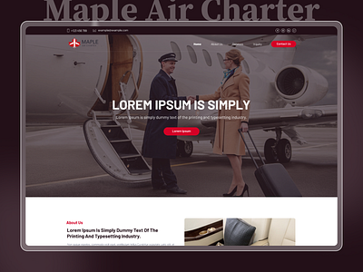 Maple Air Charter ✈️ branding design logo minimal web design typography ui web design