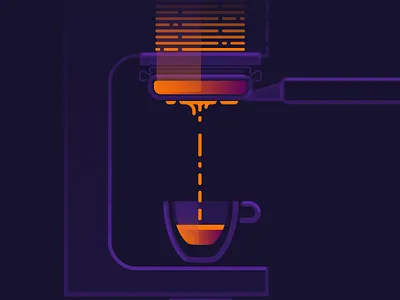 Purple Espresso illustration vector