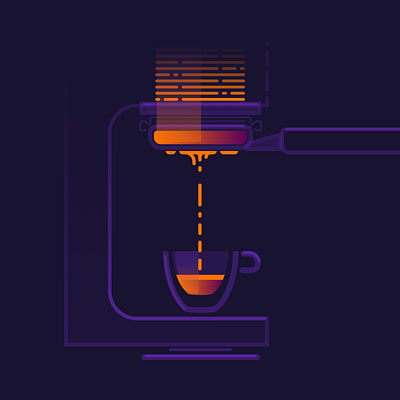 Purple Espresso illustration vector