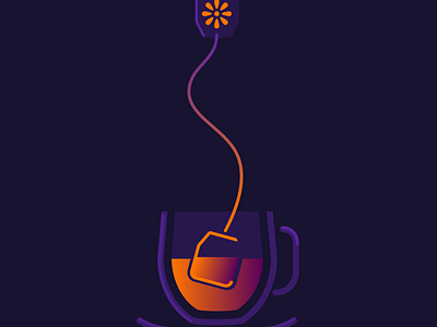 Purple Tea illustration vector