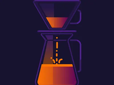 Purple Pour Over illustration vector