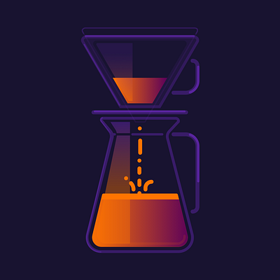 Purple Pour Over illustration vector