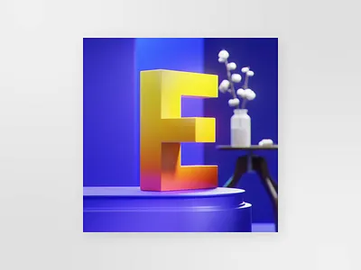 36 Days of Type / E aftereffects animation blender3d motion graphics
