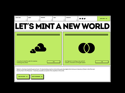 Figment: Country Club concept metaverse nft product ui ux web web3 webdesign website