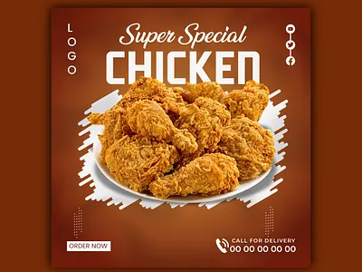 Restaurant Fast Food Social Media Post Design ads branding burger chicken design discount fast food instagram post post sale social media social media post unused