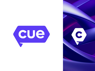 Cue logo concept (update) app bot branding c chat cue customer icon letter logo monogram negative space responsive simple smart social support talk timeless web3