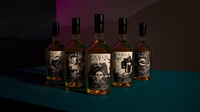 Fable Whisky brand branding design graphic design illustration logo packaging packaging design storytelling typography whisky