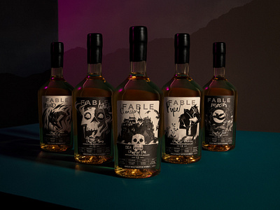 Fable Whisky brand branding design graphic design illustration logo packaging packaging design storytelling typography whisky