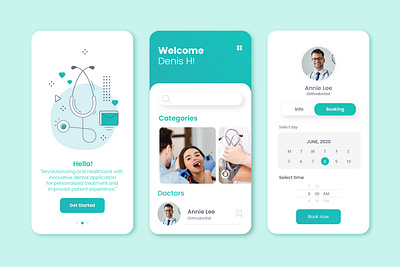 Medical booking app Design adobeillustrator application creative design uiux