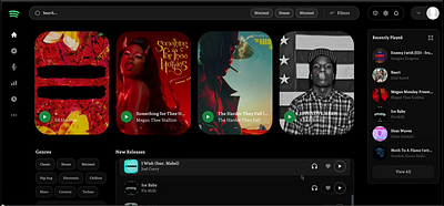 Spotify Modern Redesign redesign spotify ux