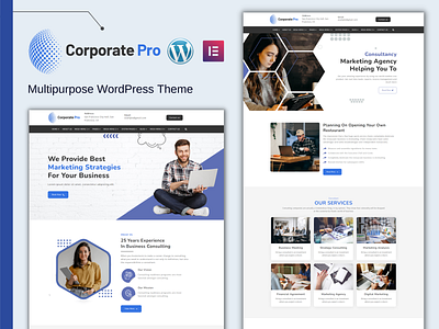 Corporate Pro–Multipage WordPress Theme using Elementor Builder corporate pro elementor builder responsive