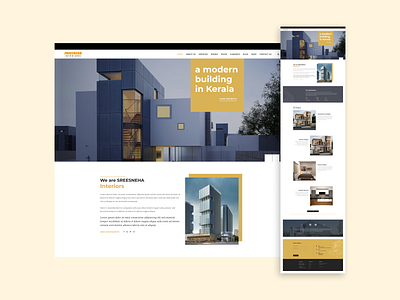 Interior Design Company website ui