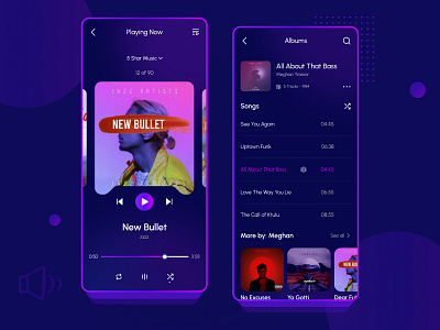 Music App design prototype ui ux