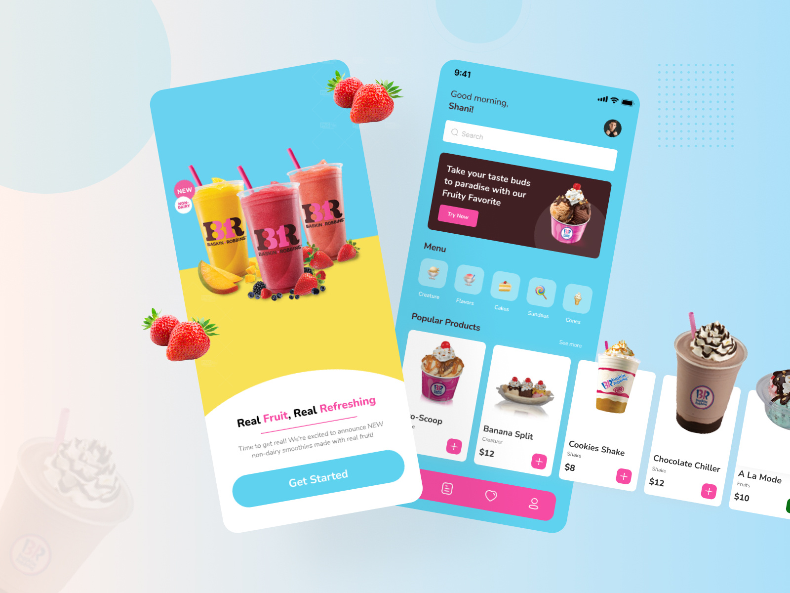 Baskin Robbins Concept App by Zeshan Abid on Dribbble