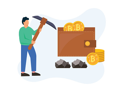 Creative Bitcoin Mining Illustration. bitcoin bitcoinillustration blockchainsecurity blockchaintechnology creative cryptocurrencyillustration cryptocurrencymining digitalcurrency digitalmining fintechillustration illustration mining miningfarm miningprocess miningrig