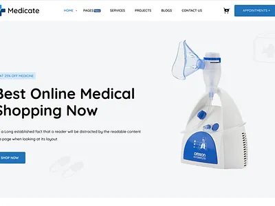 Medical Shop Website Design app branding design graphic design illustration logo typography ui ux vector