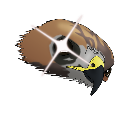 Sharp Bird Emote graphic design icon