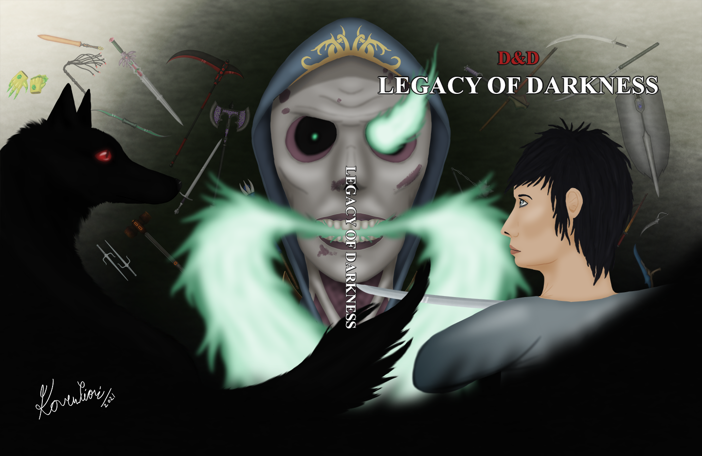 Legacy of Darkness Book Cover graphic design illustration