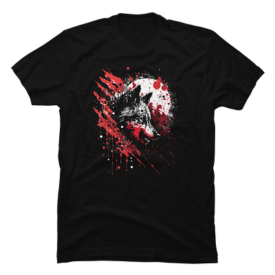 Blood Wolf | Shirt Design illustration