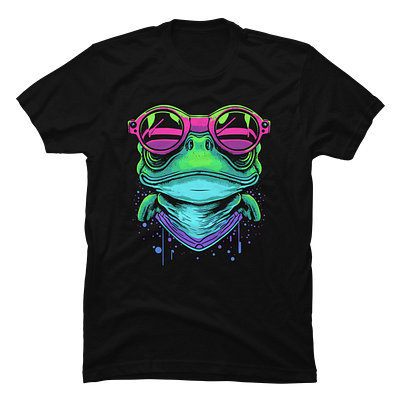 Retro Frog | Shirt Design illustration