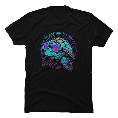 Retro Turtle | Shirt Design illustration