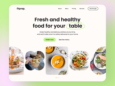 Fitprep - Healthy Food Delivery Service Website delivery fitness food delivery food order foodwebsite fresh food healthy healthy food healthyeating home homepage landing page recipes site ui userinterface ux web webdesign website