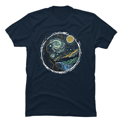 Starry Night | Shirt Design illustration