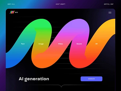 AIG // Website ai artificial blacklead blacklead studio brain dark design generator intelligence music pictures product rainbow web website work
