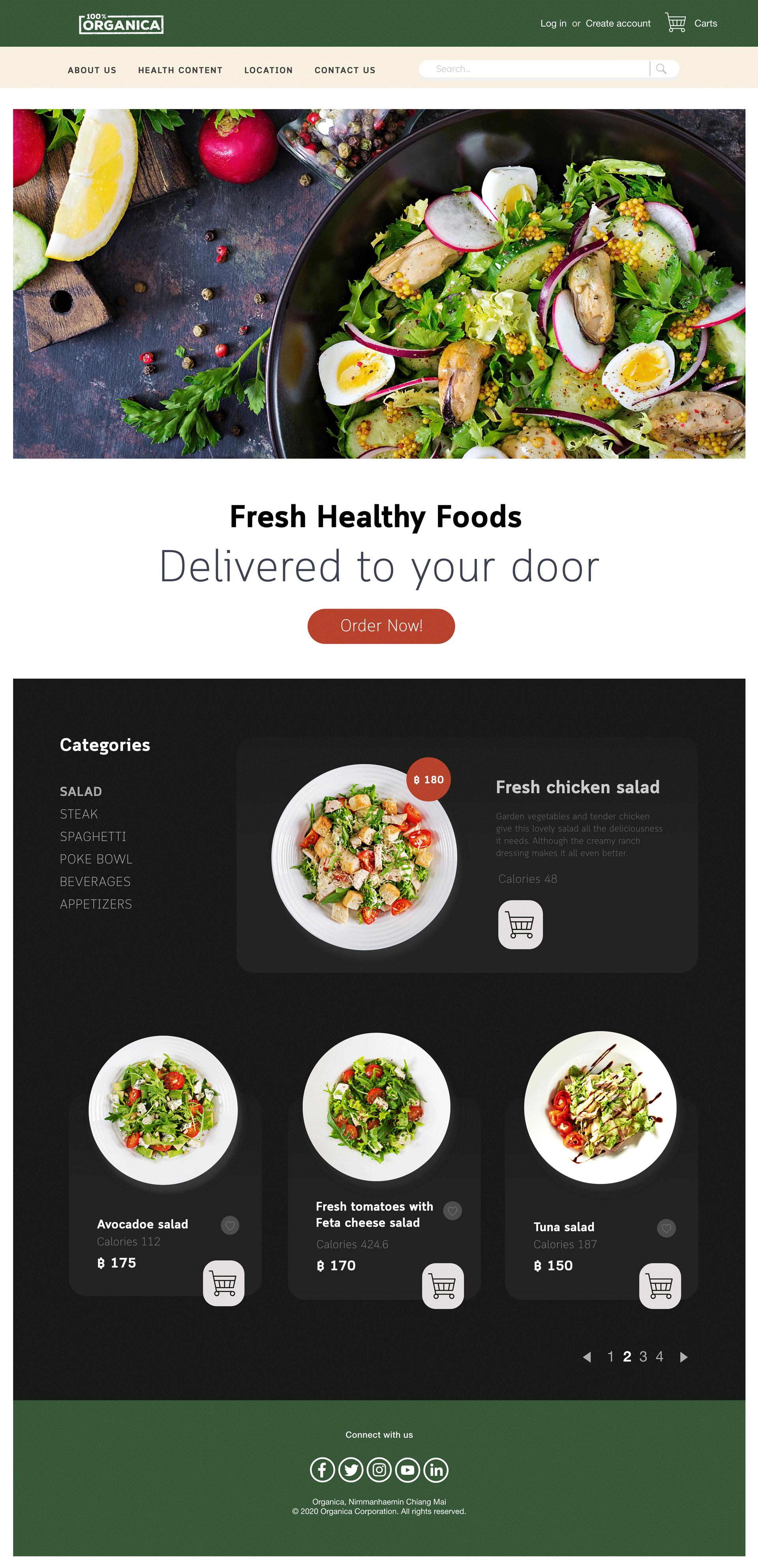 Salad App graphic design ui web design