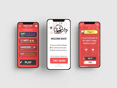 Truth or Dare App ui