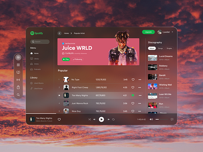 Spotify Vision PRO 3d animation branding design explore figma graphic design illustration logo motion graphics ui uiux vector