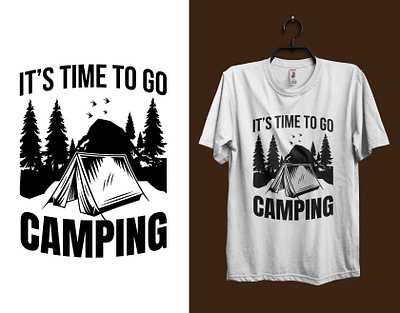 Camping T-Shirt Design adventure black t shirt branding branding t shirt camping custom t shirt design graphic design hiking illustration minimal outdoor t shirt summer t shirt t shirt design typhograpy typography typography t shirt vector