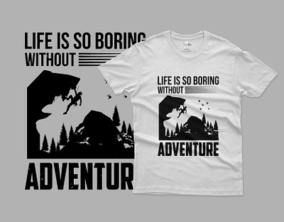 Adventure T-Shirt Design adventure black t shirt branding branding t shirt camping custom t shirt design graphic design hiking illustration logo minimal outdoor t shirt summer t shirt t shirt design typhograpy typography typography t shirt vector