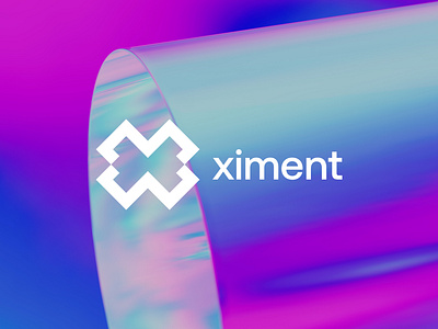 Ximent Logo brand branding concept design identity logo logotype monogram pictogram purple type typography ximent
