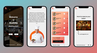 Sushito Restaurant app branding design mobile design ui ux web design