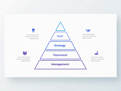 Animated Line Pyramid PowerPoint Infographic with 4 options animated illustration illustrator infographic line powerpoint ppt template pyramid
